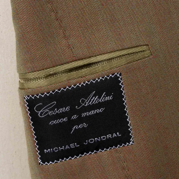 Cesare Attolini Anzug „Stile Milanese" Aus Reiner Englischer Wolle Reine Handarbeit* Anzugjacke