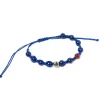 Barbarulo Napoli Armband „Blue Love" Mit Blauen Steinen Und Knopf Aus Sterlingsilber* Manschettenknöpfe Und Schmuck