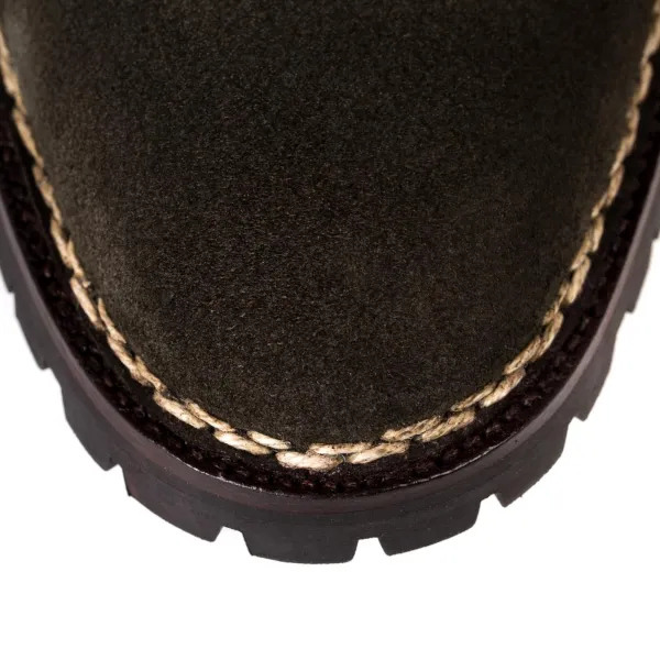 Saint Crispin's Bootstee „Chukka Vibram-Norvegese" Aus Dunkelgrunem Rauleder Pur* Mto