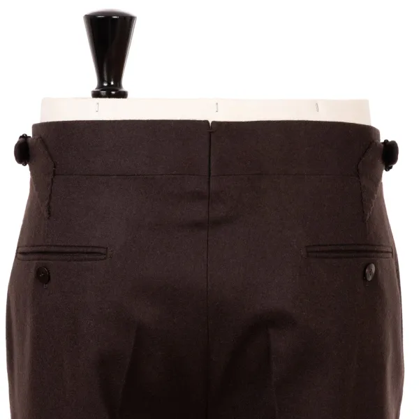 Cesare Attolini Braune Hose „Limited Fox Flannel" Aus Englischer Wolle Reine Handarbeit* Hose