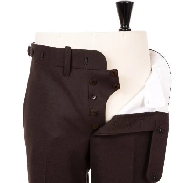Cesare Attolini Braune Hose „Limited Fox Flannel" Aus Englischer Wolle Reine Handarbeit* Hose