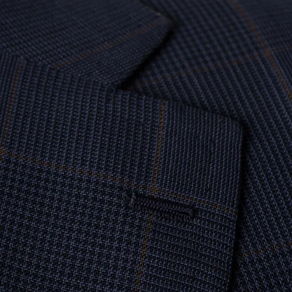 Cesare Attolini Dunkelblauer Anzug „Magistrale" Aus Englischer High-Twist-Wolle Rein H* Anzugjacke