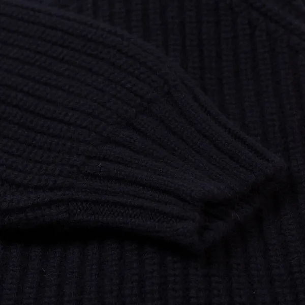 William Lockie Dunkelblauer Pullover „Joss Earl" Aus Reiner Lammwolle 8-Fadig* Strickwaren