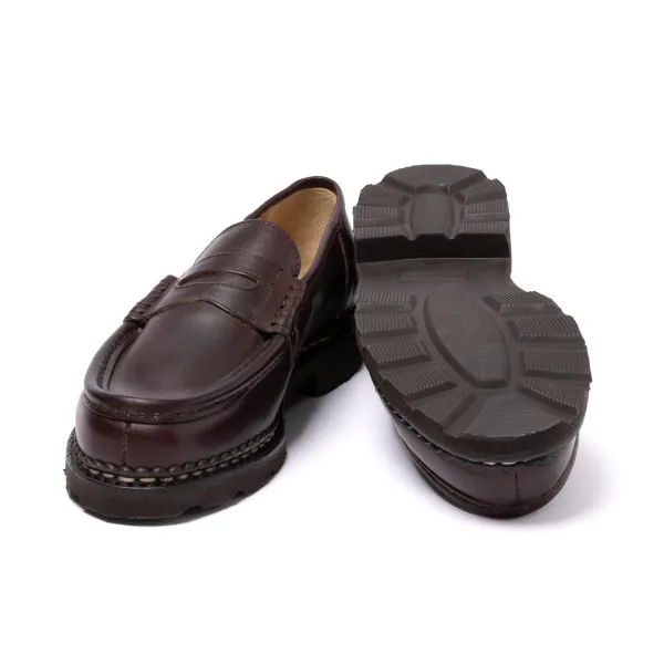 Paraboot Dunkelbrauner Loafer „Reims" Aus Gewachstem Kalbsleder* S