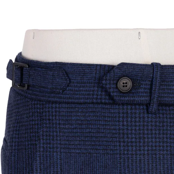 Rota Sartorial Exklusiv Bei Michael Jondral: Blau Karierte Flanellhose „Galles" In P* Hose