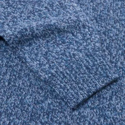 Fedeli Exklusiv Bei Michael Jondral: Denim Blue Scottish 3-Ply Mouline Cashme* Strickwaren