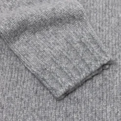 Fedeli Exklusiv Bei Michael Jondral: Flanellgrauer 4-Lagiger Piuma-Kaschmir-Sweat* Strickwaren