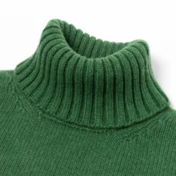 Fedeli Exklusiv Bei Michael Jondral: Gruner Schottischer Rollkragenpullover Aus 4-Lagigem Kaschmir* Strickwaren