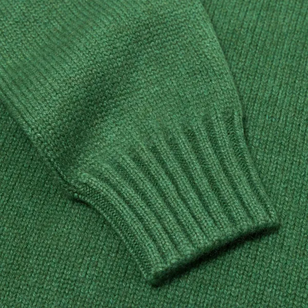 Fedeli Exklusiv Bei Michael Jondral: Gruner Schottischer Rollkragenpullover Aus 4-Lagigem Kaschmir* Strickwaren