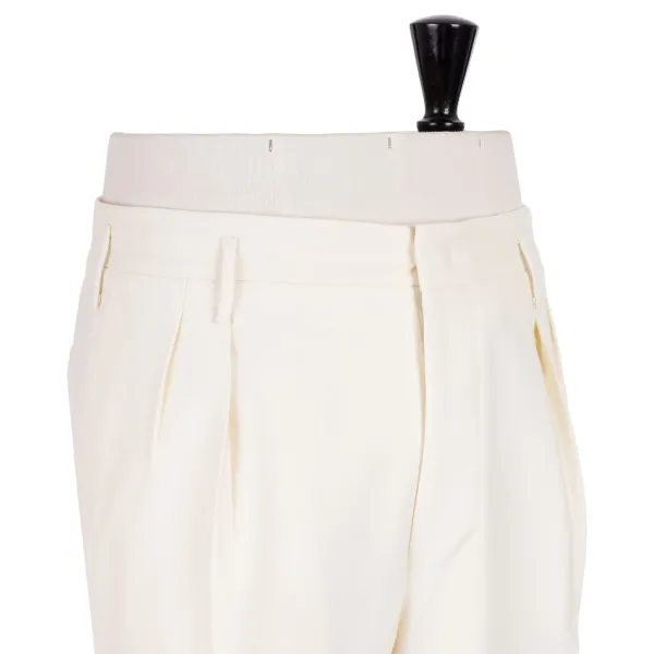 Rota Sartorial Exklusiv Bei Michael Jondral: Elfenbeinhose „Hollywood" Mit Zwei Pleas* Hose