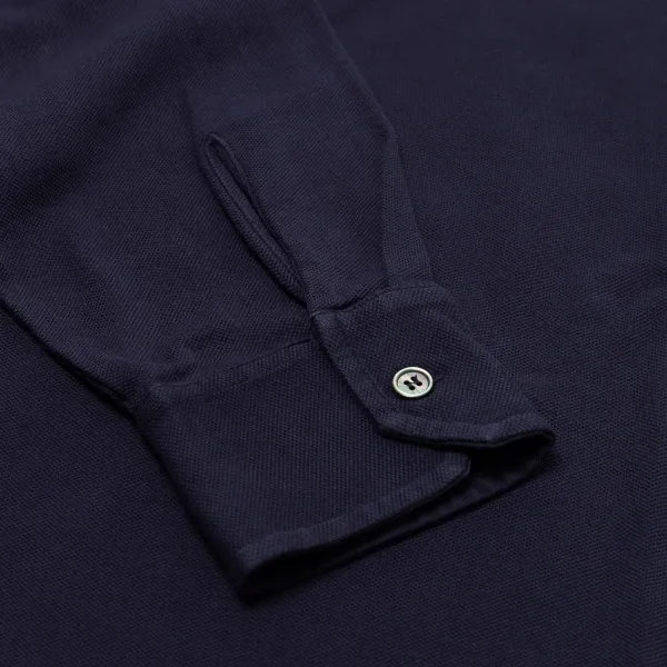 Fedeli Exklusiv Bei Michael Jondral: Langarm-Poloshirt „North" Von Pure Giza Co* Poloshirts Langarm