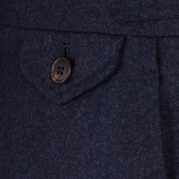 Rota Sartorial Exklusiv Bei Michael Jondral: Blaue Flanellhose Aus Reiner Wolle Rota Sart* Hose