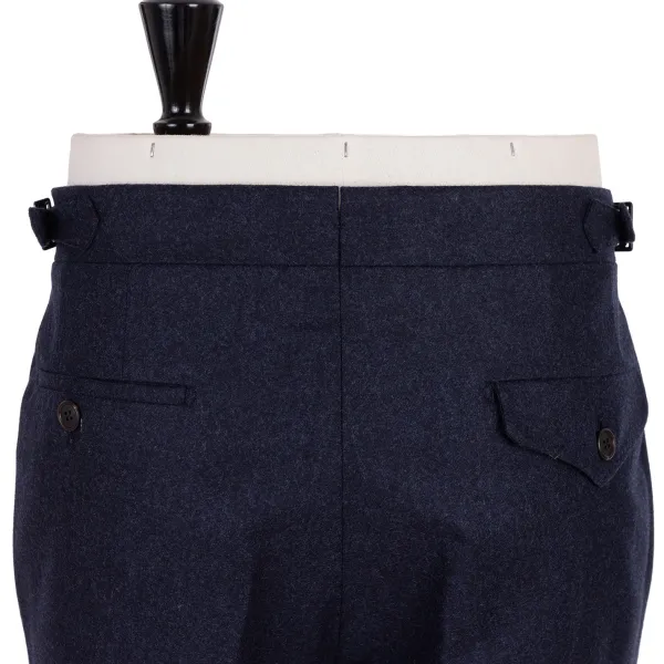 Rota Sartorial Exklusiv Bei Michael Jondral: Blaue Flanellhose Aus Reiner Wolle Rota Sart* Hose
