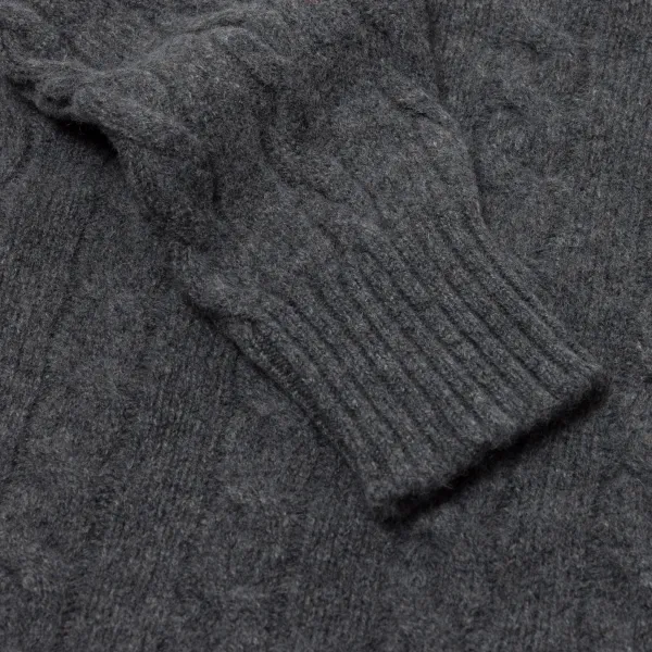 William Lockie Exklusiv Bei Mj: Pullover „Crew Cable-Rib" Aus Reinem Geelong* Strickwaren