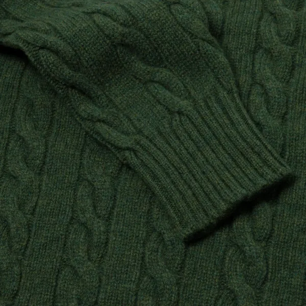 William Lockie Exklusiv Bei Mj: Pullover „Crew Cable-Rib" Aus Reinem Geelong* Strickwaren