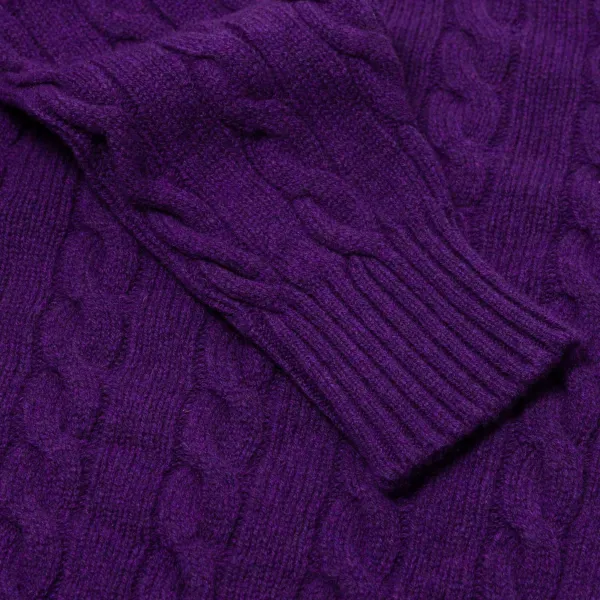 William Lockie Exklusiv Bei Mj: Pullover „Crew Cable-Rib" Aus Reinem Geelong* Strickwaren