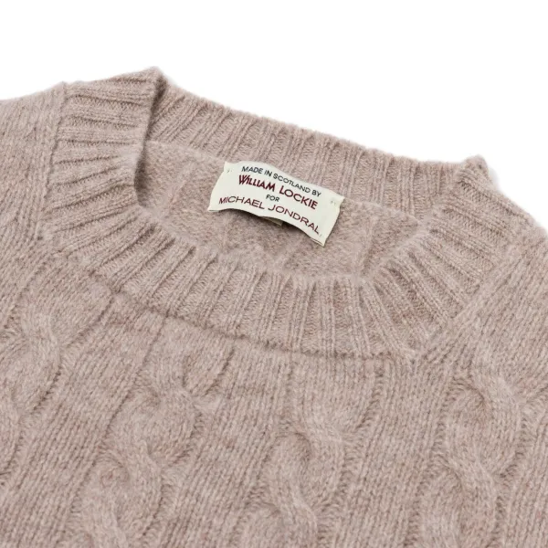 William Lockie Exklusiv Bei Mj: Pullover „Crew Cable-Rib" Aus Reiner Geelong-Lammwolle 3-Lagig* Strickwaren