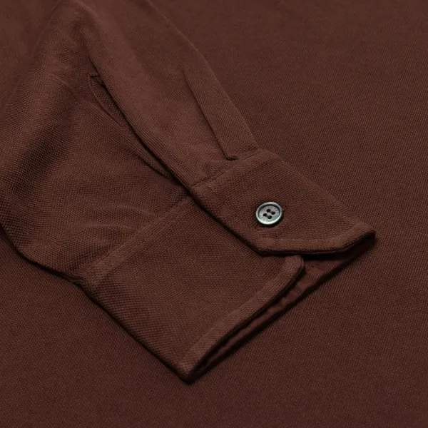 Fedeli Exklusiv Fur Michael Jondral: Longsleeve-Polo „North" Aus Reiner Giza-* Poloshirts Langarm