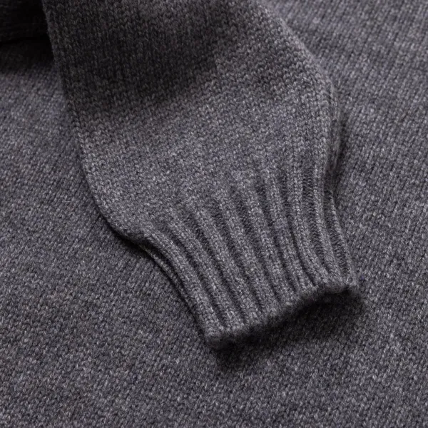 Fedeli Exklusiv Fur Michael Jondral: Flanellgrauer Rollkragenpullover Hergestellt* Strickwaren