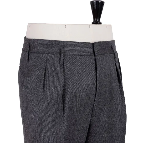 Rota Sartorial Exklusiv Fur Michael Jondral: Graue Hose „Hollywood" Mit Zwei Pleas* Hose