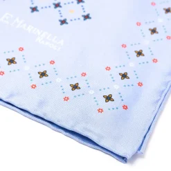 E. Marinella Gemusterte Pochette Aus Reiner Englischer Seide Handgerollt* Taschentücher