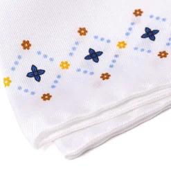 E. Marinella Gemusterte Pochette Aus Reiner Englischer Seide Handgerollt* Taschentücher