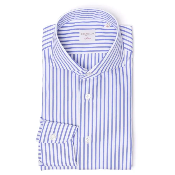 Borriello Gestreiftes Hemd Aus Reiner Baumwolle „Jermyn Stripe" Handgefertigt* Hemden