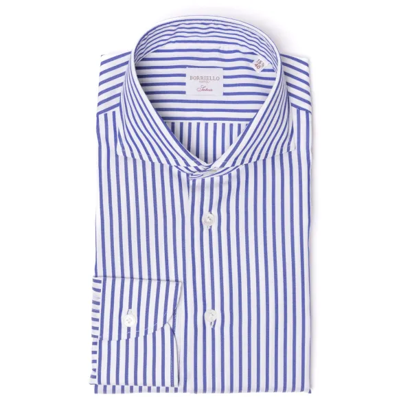 Borriello Gestreiftes Hemd Aus Reiner Baumwolle „Jermyn Stripe" Handgefertigt* Hemden
