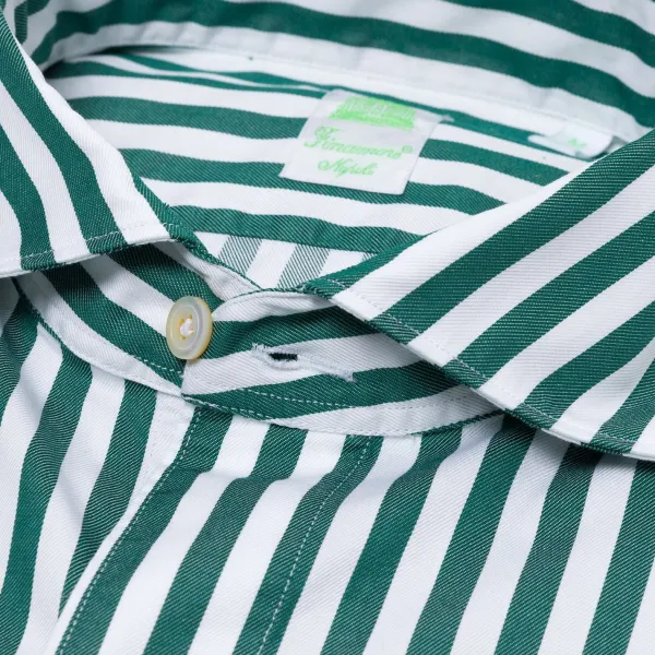 Finamore 1925 Gestreiftes Sportshirt Aus Reiner Baumwolle „Bourbon Stripes" Simone-Kragen* Freizeithemden