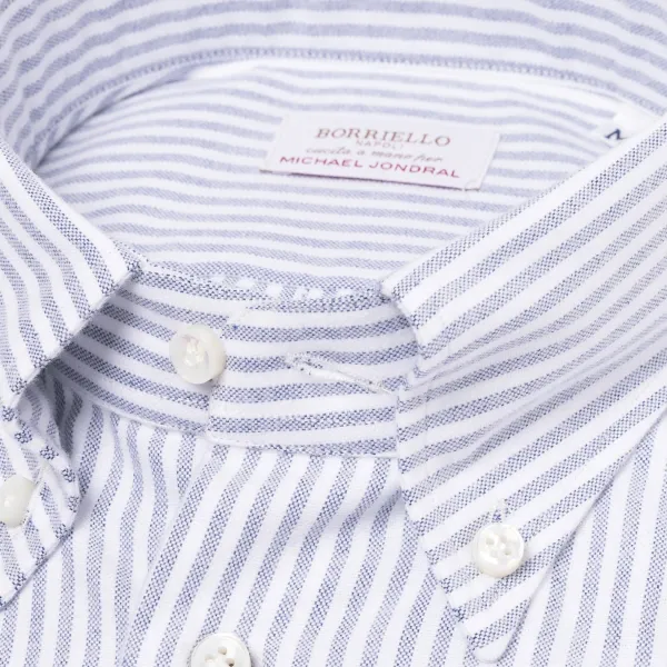 Borriello Gestreiftes Sportshirt Aus Reiner Baumwolle „New Ivy-League" Linea Passion* Freizeithemden
