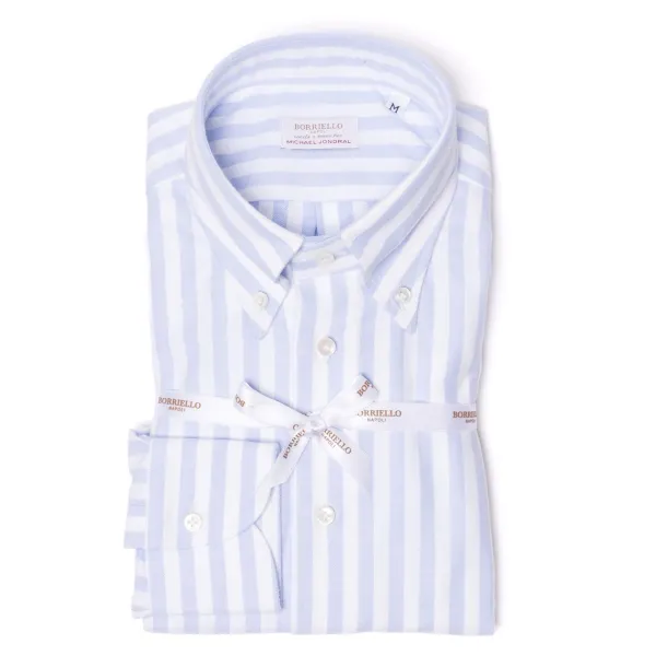 Borriello Gestreiftes Sportshirt Aus Reiner Baumwolle „New Ivy-League" Linea Passion* Freizeithemden