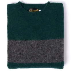 Glenugie Exclusive X Mj: Pullover Aus Reiner Wolle „College Stripe Jumper" C* Strickwaren