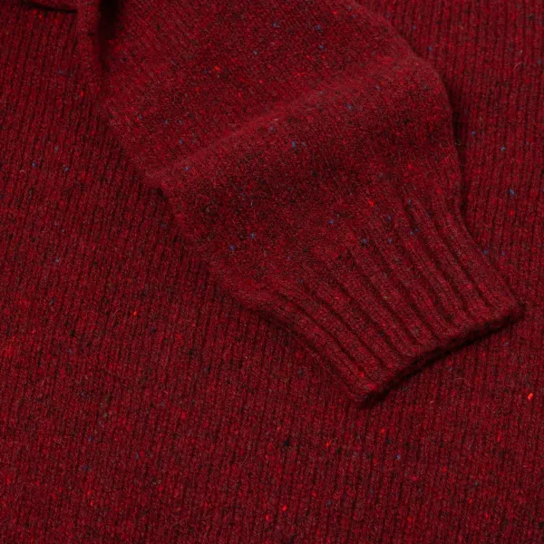 Glenugie X Mj: Pullover „Donegal Polo Jumper" Aus Reiner Wolle Supersoft Lam* Strickwaren
