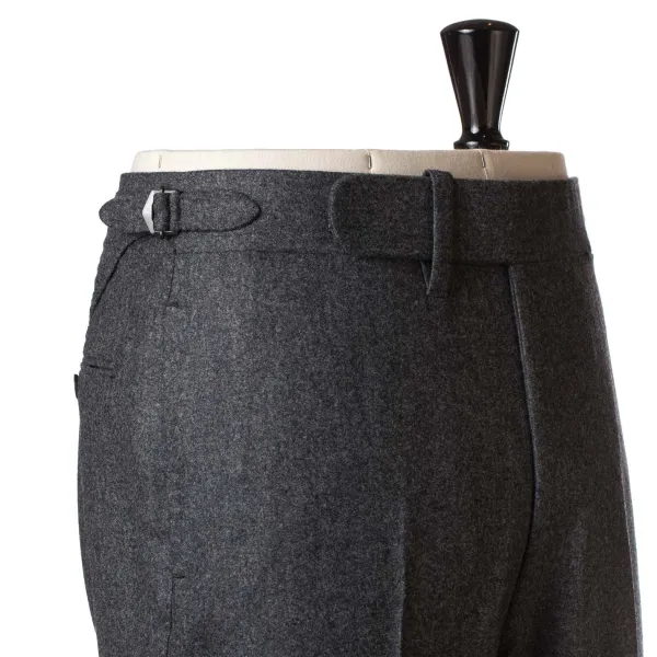 Cesare Attolini Graue Hose „Fox Flannel" Aus Englischer Wolle Reine Handarbeit* Hose