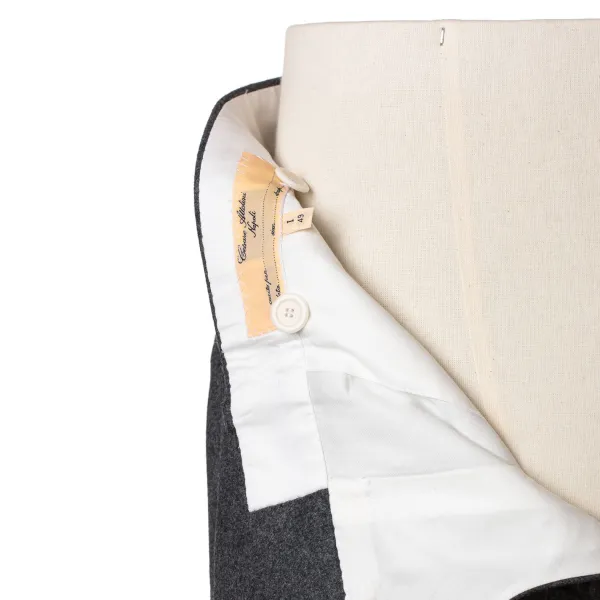 Cesare Attolini Graue Hose „Fox Flannel" Aus Englischer Wolle Reine Handarbeit* Hose