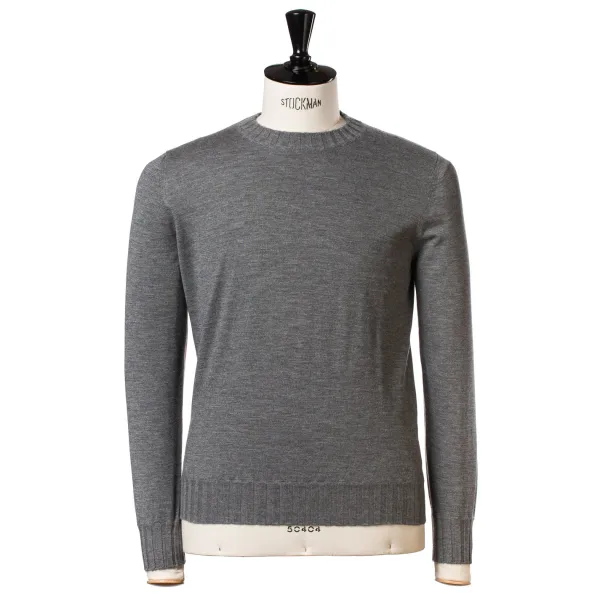 Cesare Attolini Grauer Pullover „Duvet" Aus Reinem Kaschmir* Strickwaren