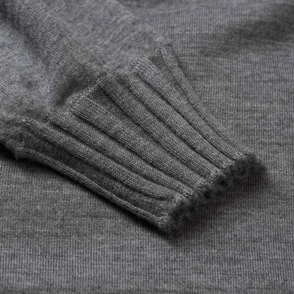 Cesare Attolini Grauer Pullover „Duvet" Aus Reinem Kaschmir* Strickwaren