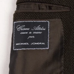 Cesare Attolini Jacke „Green Herringbone Gent
