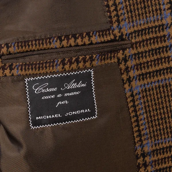 Cesare Attolini Jacke „Prince De Galles" Aus Reiner Merinowolle Von Fox Brother'S* Anzugjacke