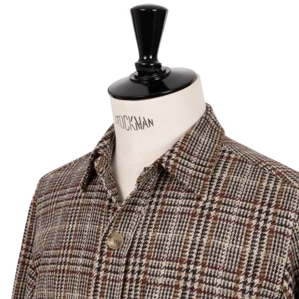 De Petrillo Karierte Sportjacke „Shirt Pocket" Aus Reiner Wolle Von Fe* Teba + Hemdjacken