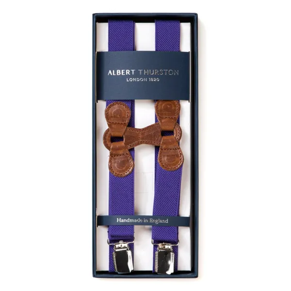 Albert Thurston Lila Elastische Hosentrager „Infinity" Mit Clips* Zahnspange