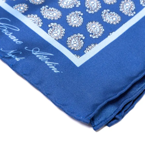 Cesare Attolini Limitierte Auflage: Einstecktuch Aus Reiner Seide „Paisley Danzante" Handroll* Taschentücher
