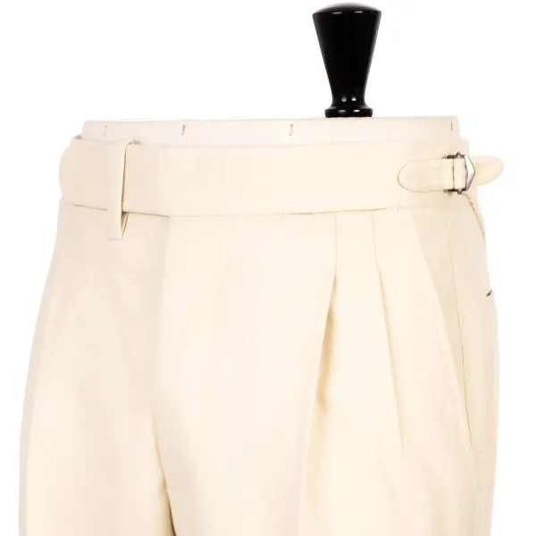 Cesare Attolini Limitierte Auflage: Elfenbein-Hose „Cricket Storico" Aus Englischer Wolle -* Hose