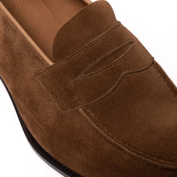 Edward Green Limitierte Auflage: Penny Loafer „Unlined Harrow" Aus Italienischem Kalbswildleder -* S