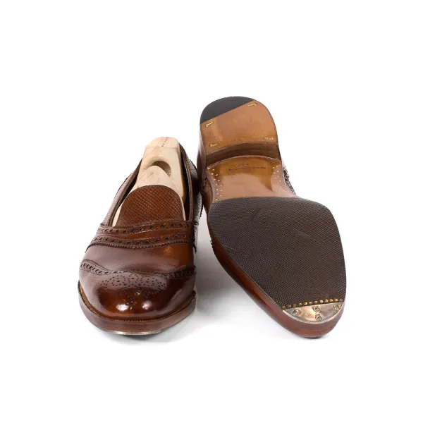 Saint Crispin's Loafer „Scotsman" Aus Mittelbraunem Kalbsleder „Russian Calf" Purel* Mto