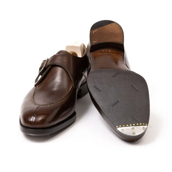 Saint Crispin's Monch „Split Toe Apron" Aus Braunem Kalbsleder Reine Handarbeit* Mto