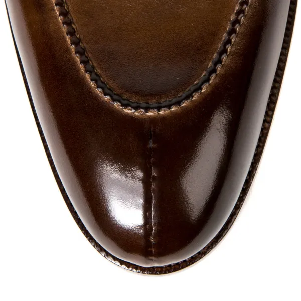 Saint Crispin's Monch „Split Toe Apron" Aus Braunem Kalbsleder Handkoloriert* Mto