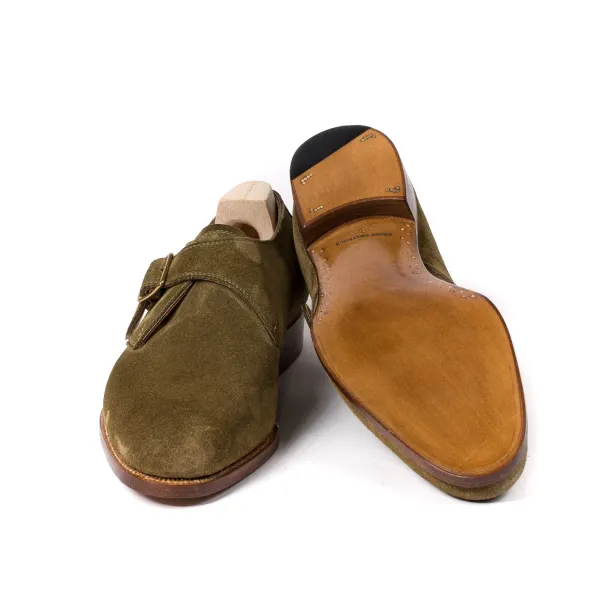 Saint Crispin's Monk „Classic" Aus Olivgrunem Wildleder Reine Handarbeit* Mto