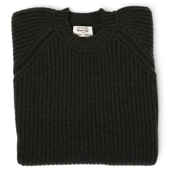 William Lockie Moosgruner Pullover Aus Reiner Lammwolle „Joss Earl" 8-Lagig* Strickwaren