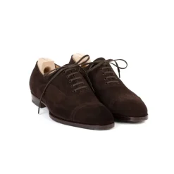 Saint Crispin's Oxford "Straight Tip" Aus Dunkelbraunem Wildleder - Reine Handarbeit* S